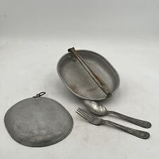 ORIGINAL WWI US ARMY Military MESS KIT-DATED 1918 w/ Matching Fork & Spoon picture