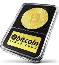 Bitcoin Coin In Clear Case Limited Edition Gold Coin picture