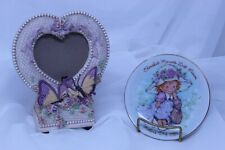photo frame musical ceramic heart  Mother's Day gift vintage lot of 2 very good picture