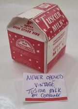 Tuscan Milk Carton Wax Paper  Old Factory Sealed Vintage Dairy 8oz. Container ⬇️ picture