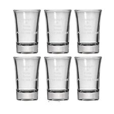 Personalized Set of 6 Shot Glasses (1.5oz) Free Engraving Groomsman & Bridesmaid picture