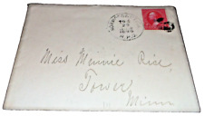JUNE  1896 NEW YORK CENTRAL NYC RW&O NORWOOD & UTICA RPO HANDLED ENVELOPE picture