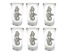 Mermaid Shot Glass Set of 6 - Free Personalized  Engraving, 1.5oz Shot Glass picture