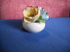Vintage England Amanda English Bone China 3 Flowers In White Pot picture