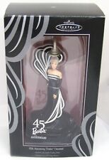 HALLMARK  KEEPSAKE ORNAMENT 45th ANNIVERSARY BARBIE WITH LIGHTED DISPLAY STAND picture