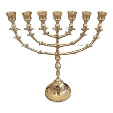 Amazing Classic Gold Jewish Menorah 7 Seven Branches 10