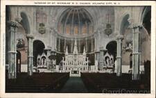 1929 Atlantic City,NJ Interior of St. Nicholas R.C. Church New Jersey Postcard picture