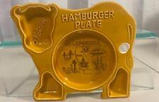 Vtg Ceramic California Cow Hamburger Plate W/ Condiments Compartments Souvenir picture