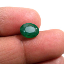 Pretty Zambian Emerald Oval Shape 2.60 Crt Ultimate Green Faceted Loose Gemstone picture