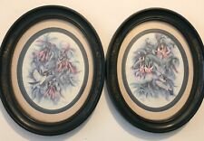 Vintage Homco Hummingbird & Flower Wall Circular Plaques Decor picture