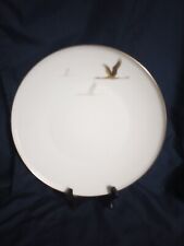 1 Heinrich White with Gold Bird & Gold Trim Dinner Plate Germany-Replacement picture
