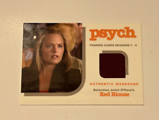 Psych Seasons 1-4 Juliet O'Hara's Red Blouse Wardrobe Card # M22 picture