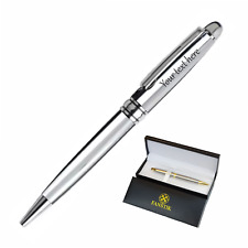 Personalized Pen, Elegant Engraved Pen. Luxury Customized Ballpoint Pen (Silver) picture
