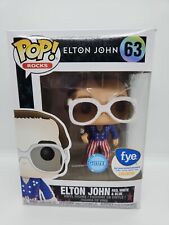 Funko Pop Rocks #63 Elton John Red White & Blue Glitter FYE Exclusive Vaulted picture