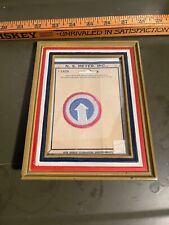 Vietnam Metal Red White and Blue Framed US Army 1st Support Command Patch picture