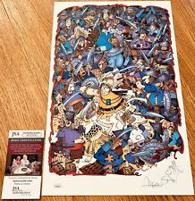 Sergio Aragones signed autograph doodled Groo 11x17 lithograph litho poster JSA picture
