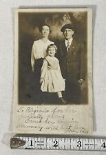 Antique Real Photo Postcard- Portrait, Family With Daughter RPPC, Joplin picture