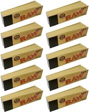 10 Packs RAW Rolling Paper Tips Filter CHEMICAL FREE 50 Sheets per pk, 500 Tips picture