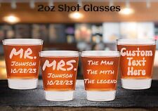 Personalized Shot Glass (2 oz) Free Engraving Groomsman & Bridesmaid, Laser Etch picture