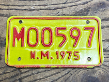 Vintage 1975 New Mexico Motorcycle License Plate ~ NM Cycle Tag 75 picture