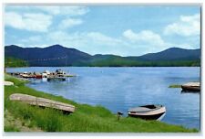c1950's Sheridan Lake Speed Boats Docking Black Hills South Dakota SD Postcard picture