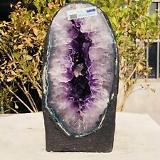 4.93lb A+ Natural Amethyst Geode Quartz Crystal Cluster Cathedral Energy healing picture