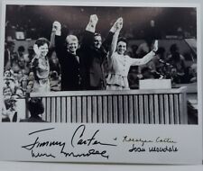 Jimmy Carter & Walter Mondale + Wives Signed White House 8x10 Photo picture
