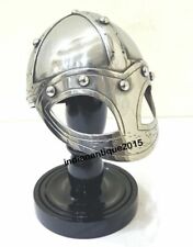 Medieval Viking Mask Deluxe Mini Helmet with Wooden Stand picture