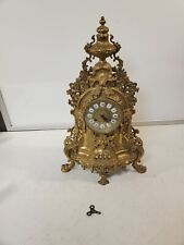 Vintage Franz Hermle Shelf Mantle Clock  Brass Lancini Italy  picture