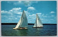 Sailing Chautauqua Lake New York Ny Wob Cancel 1962 Pm Postcard picture