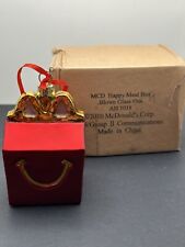 2010 MCDONALD'S HAPPY MEAL Blown Glass Christmas Ornament KIDS MEAL w Box picture
