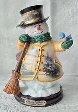 Thomas Kinkade 2004 Winter Wonderland Holiday Cheer Snowman - 8