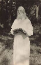 1920s RPPC Prophet CULT LEADER preacher Old Man IN WHITE Real Photo Postcard picture
