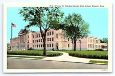 Postcard Warren G. Harding Senior High School Warren Ohio OH picture