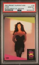 1991 Proset Superstars Cher U.K Edition PSA 10 GEM MT Musicards #18 Card Pop 1 picture