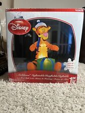Gemmy 5.5'  Disney  Airblown Tigger Wearing Santa Hat Christmas Gift Inflatable picture