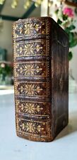 Old & rare French Bible, 18th century in beautiful gold-stamped binding picture