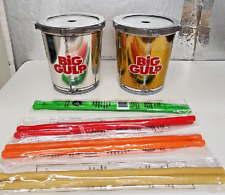 One New Sealed 7-11 Seven Eleven Big Gulp Marching Drum Cup W/ Drumstick Straws picture