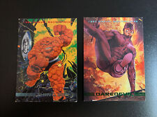 1993 Skybox Marvel Masterpieces Daredevil and Thing #22 and #14 picture