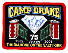 2007 Camp Drake Red Border Prairielands Council Patch Boy Scouts BSA Illinois picture