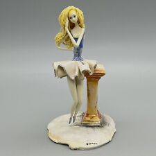 VTG MCM Lo Scricciolo ITALIAN ART POTTERY Blonde Ballerina Tutu Figurine G DUSO picture