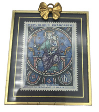 Hanford Heirlooms USA Notre Dame Madonna & Child No 113/5,000 Framed Stamp picture