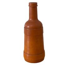Vintage Hazel Atlas Heavy Ceramic Bottle Mold Brown/Orange picture