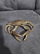 Vintage Brass Crab W/Ashtray Insert Made In India Used As-Is See Pics U picture
