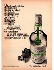 1968 Usher's Green Stripe Scotch James Joyce Brown-Forman Louisville Print Ad picture