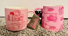 Barbie Classic Dream House & California Dream 80’s Vintage Pink Mug Set Mattel picture
