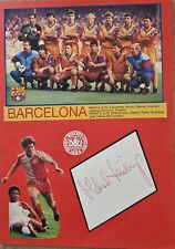 Michael Laudrup signed 12x8 signature piece Barcelona. Football Great AFTAL COA picture