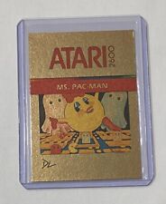 Ms. Pac-Man Gold Plated Limited Artist Signed “Atari Classic” Trading Card 1/1 picture
