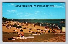 Montfort WI-Wisconsin, Castle Rock Beach At Castle Rock Park, Vintage Postcard picture