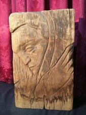 VINTAGE ANTIQUE PRIMITIVE FOLK ART CARVED CONTINENTAL WOODED SILHOUETTE picture